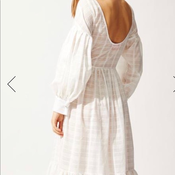 THE CASSIE DRESS WINDOW PANE WHITE